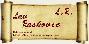 Lav Rašković vizit kartica